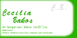 cecilia bakos business card